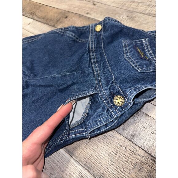 Vintage Oshkosh B’Gosh Baby Toddler 12mo USA Union Made Vestbak Denim Overalls - Picture 5 of 9